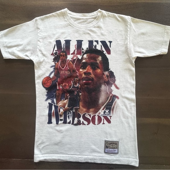Mitchell & Ness Other - Mitchell & Ness Allen Iverson Graphic Tee - Cream